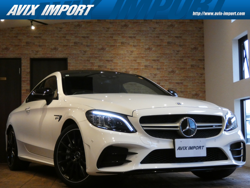 AMG Cクラス Mercedes-AMG C43 4MATIC Coupe V6ﾂｲﾝﾀｰﾎﾞ 9AT 後期 RSP ﾊﾟﾉﾗﾏSR 黒革 ﾅﾋﾞ TV Bｶﾒﾗ PTS ﾃﾞｨｽﾄﾛ Burmester ｷｰﾚｽｺﾞｰ LEDﾗｲﾄ AMG19AW