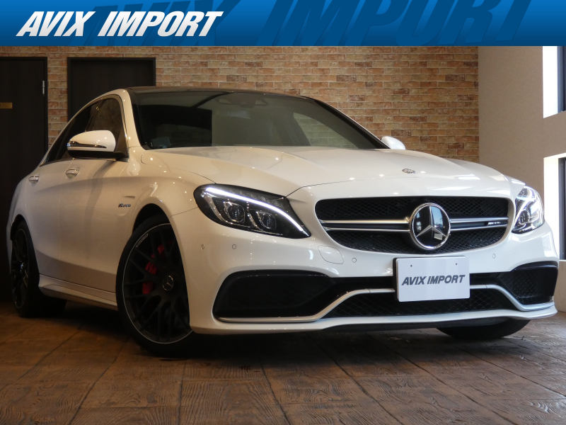 AMG Cクラス C63 S EXC-PKG 右H 当店下取直販 ﾚｰﾀﾞｰｾｰﾌﾃｨPKG  ﾊﾟﾉﾗﾏSR 黒革 ﾅﾋﾞ TV Bｶﾒﾗ PTS ﾊﾟﾜｰｼｰﾄ ﾋｰﾀｰ Burmester HUD ｴｱﾊﾞﾗﾝｽ ﾊﾟﾜｰﾄﾗﾝｸ ｷｰﾚｽｺﾞｰ LEDﾗｲﾄ 鍛造19AW
