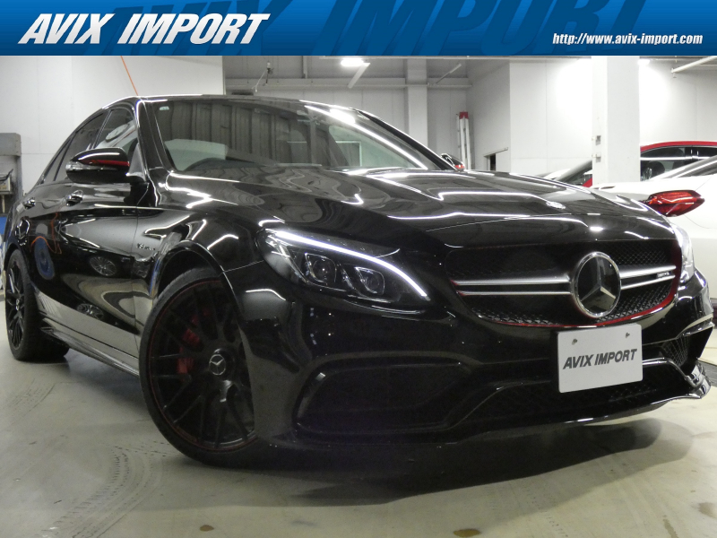 AMG Cクラス C63 S Edition 1 限定車 EXC-PKG V8ﾂｲﾝﾀｰﾎﾞ 右H正規D車 専用ｴｸｽﾃﾘｱ＆ｲﾝﾃﾘｱ 専用黒ﾅｯﾊﾟ革 ｼｰﾄﾋｰﾀｰ 赤ｶｰﾎﾞﾝｲﾝﾃﾘｱ 純正HDDﾅﾋﾞ Burmesterｻｳﾝﾄﾞ Bｶﾒﾗ＆PTS HUD＆ﾚｰﾀﾞｰSP LEDﾗｲﾄ 赤ｷｬﾘﾊﾟｰ 専用19AW