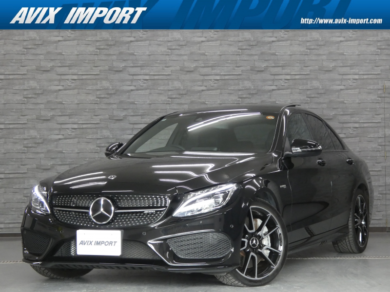 AMG Cクラス C43 4MATIC V6ﾂｲﾝﾀｰﾎﾞ 前期最終 右H正規D車 ｴｸｽｸﾙｰｼﾌﾞPKG ﾊﾟﾉﾗﾐｯｸR 黒革 ｼｰﾄﾋｰﾀｰ 純正HDDﾅﾋﾞ地ﾃﾞｼﾞ Burmesterｻｳﾝﾄﾞ Bｶﾒﾗ＆PTS HUD＆ﾚｰﾀﾞｰｾｰﾌﾃｨPKG 純正19ｲﾝﾁAW 禁煙 1ｵｰﾅｰ
