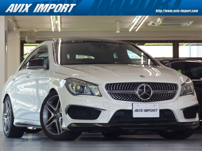 AMG CLAクラス CLA45AMG 4MATIC AMGｴｸｽｸﾙｰｼﾌﾞP ﾚｰﾀﾞｰS 黒革 ﾊﾟﾉﾗﾏSR HDDﾅﾋﾞ地ﾃﾞｼﾞBｶﾒﾗ 前席Sﾋｰﾀｰ ﾊﾞｲｷｾﾉﾝH/L Pｱｼｽﾄ ｵｰﾄﾊｲﾋﾞｰﾑ ACC ﾚｰﾝｷｰﾌﾟ 分割可倒式ｼｰﾄ ECOｽﾄｯﾌﾟ PTS CLA45専用ｴｱﾛ&18AW 禁煙 右H