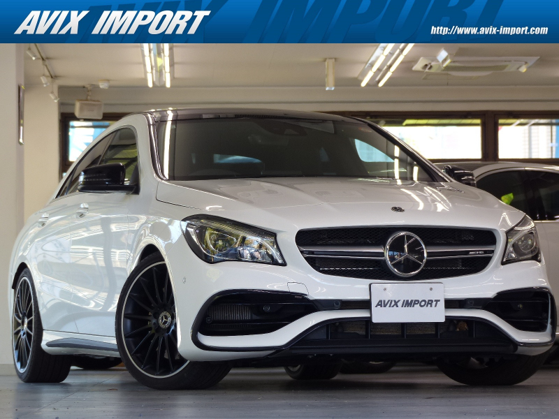 AMG CLAクラス CLA45 4MATIC 後期型 ﾚｰﾀﾞｰｾｰﾌP 黒革 ﾊﾟﾉﾗﾏSR HDDﾅﾋﾞ地ﾃﾞｼﾞBｶﾒﾗ 前席Sﾋｰﾀｰ LEDﾗｲﾄ Pｱｼｽﾄ ﾊｲﾋﾞｰﾑｱｼｽﾄ ACC ﾚｰﾝｷｰﾌﾟ 分割可倒式ｼｰﾄ ﾒﾓﾘｰ付Pｼｰﾄ ECOｽﾄｯﾌﾟ ｷｰﾚｽｺﾞｰ PTS CLA45専用ｴｱﾛ AMG製19AW 禁煙 右H