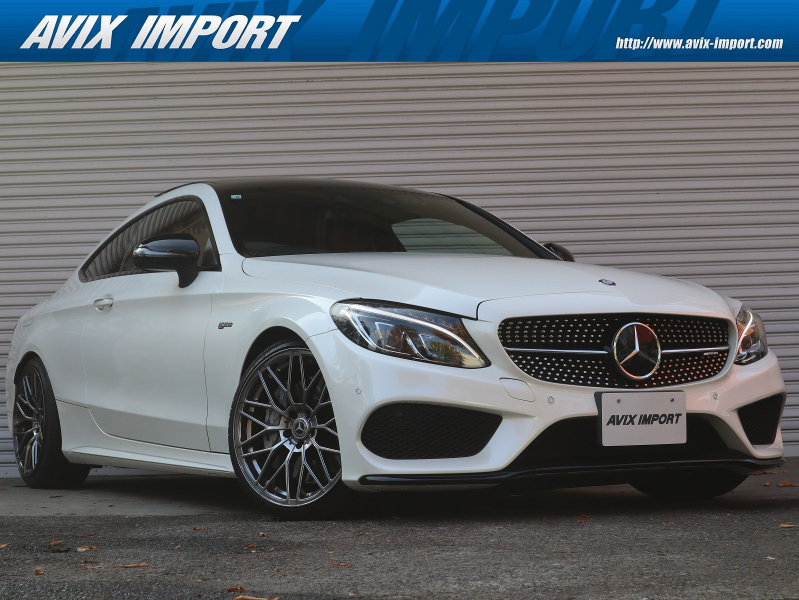 AMG Cクラス C43 4MATIC Coupe V6ﾂｲﾝﾀｰﾎﾞ 右H正規D車 ﾊﾟﾉﾗﾐｯｸR 赤革 ｼｰﾄﾋｰﾀｰ 純正HDDﾅﾋﾞ地ﾃﾞｼﾞ Burmesterｻｳﾝﾄﾞ Bｶﾒﾗ＆PTS ﾚｰﾀﾞｰｾｰﾌﾃｨPKG H＆R製ｽﾌﾟﾘﾝｸﾞ 社外19ｲﾝﾁAW