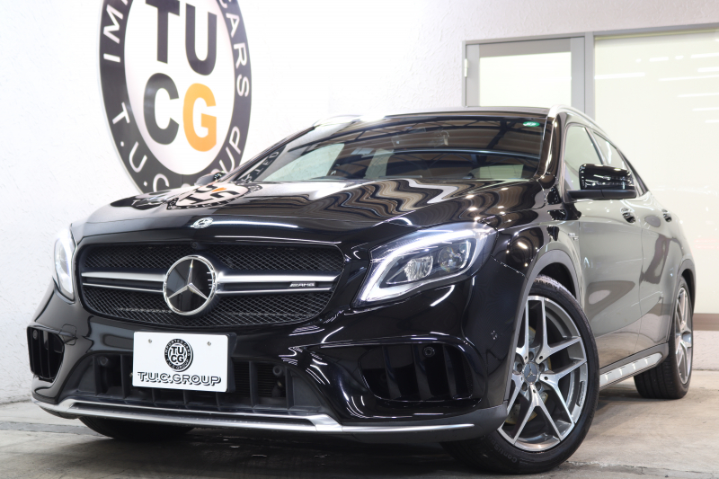 AMG GLA GLA45 4MATIC ﾚｰﾀﾞｰｾｰﾌﾃｨPKG　後期 ｷｰﾚｽｺﾞｰ 黒本革 ﾊﾟﾉﾗﾏSR HDDﾅﾋﾞTV&ｷｬﾝｾﾗｰ ｽﾏﾎ連携 ﾊﾞｯｸｶﾒﾗ PTS LEDﾗｲﾄ ﾌｯﾄﾄﾗﾝｸOP AMG専用装備&ﾁｭｰﾆﾝｸﾞ ﾀﾞｲﾅﾐｯｸｾﾚｸﾄ 7AT　2年保証