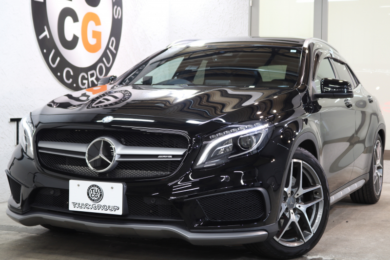 AMG GLA GLA45 4MATIC ﾚｰﾀﾞｰｾｰﾌﾃｨPKG　中期 ｷｰﾚｽｺﾞｰ 黒本革 ﾊﾟﾉﾗﾏSR HDDﾅﾋﾞTV ｽﾏﾎ連携 ﾊﾞｯｸｶﾒﾗ PTS ｷｾﾉﾝ 自動Rｹﾞｰﾄ AMG専用装備&ﾁｭｰﾆﾝｸﾞ 7AT　2年保証