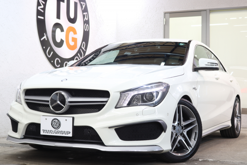 AMG CLAクラス CLA45 4MATIC ｱﾄﾞﾊﾞﾝｽﾄﾞ&ﾚｰﾀﾞｰｾｰﾌﾃｨPKG　1ｵｰﾅｰ 黒本革 HDDﾅﾋﾞTV BT音楽 harman/kardon ﾊﾞｯｸｶﾒﾗ PTS ｷｾﾉﾝ AMG専用装備&ﾁｭｰﾆﾝｸﾞ 7AT　2年保証