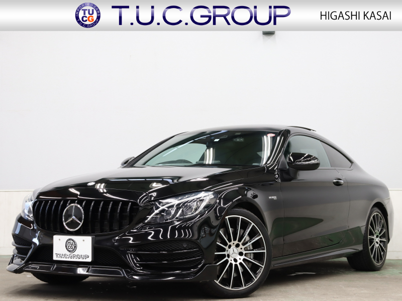 AMG Cクラス C43 4MATIC ｸｰﾍﾟ ﾚｰﾀﾞｰSP　黒革 ﾊﾟﾉﾗﾏSR ﾅﾋﾞTV ﾌﾞﾙﾒｽﾀｰS Bｶﾒﾗ Bluetooth LEDﾍｯﾄﾞﾗｲﾄ AMGｻｽﾍﾟﾝｼｮﾝ  ﾜﾝｵﾌﾏﾌﾗｰ ﾊﾟﾅﾒﾘｶｰﾅｸﾞﾘﾙ ﾌﾛﾝﾄｽﾎﾟｲﾗｰﾘｯﾌﾟ AMGｴｸﾞｿﾞｰﾄｼｽﾃﾑ AMGｷｬﾘﾊﾟｰ AMGｴｱﾛ&19AW　2年保証
